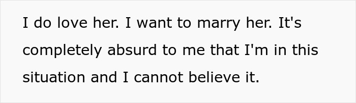 Text expressing disbelief about a relationship issue involving a sandwich.