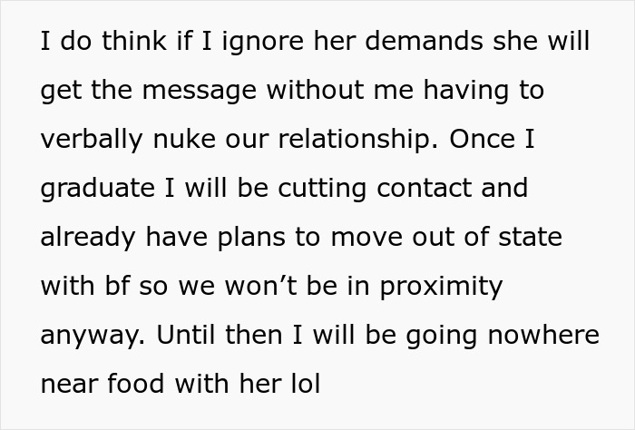 Text message about a friend demanding birthday plans change for her diet, then ignoring the situation. Text message about a friend demanding birthday plans change for her diet, then ignoring the situation.