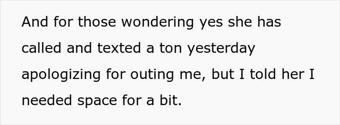 Text message about wife apologizing for exposing husband, seeking space. Text message about wife apologizing for exposing husband, seeking space.