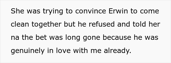 Text about bride discovering fiancé's bet, discussing true love. Text about bride discovering fiancé's bet, discussing true love.