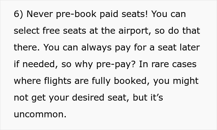 Tip on scoring affordable flights: Choose free seat selection at the airport to save money when booking flights. Tip on scoring affordable flights: Choose free seat selection at the airport to save money when booking flights.