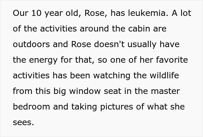 Girl with leukemia watches wildlife nightly from window seat, capturing photos while resting due to low energy. Girl with leukemia watches wildlife nightly from window seat, capturing photos while resting due to low energy.