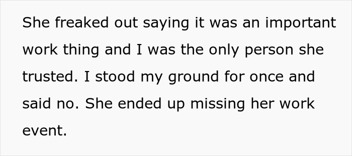 Text excerpt about babysitting sister's kids and balancing it with work and dinner plans.