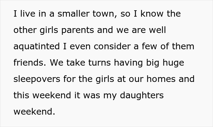 Text about sleepovers in a small town, describing a mom's weekend hosting her daughter's softball team. Text about sleepovers in a small town, describing a mom's weekend hosting her daughter's softball team.