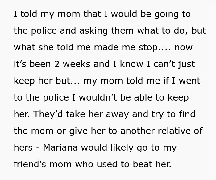 Text about a woman discussing concerns after babysitting her friend's daughter who disappeared for months. Text about a woman discussing concerns after babysitting her friend's daughter who disappeared for months.