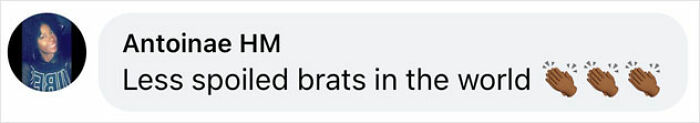 Comment applauding less spoiled rich kids, featuring clapping emojis. Comment applauding less spoiled rich kids, featuring clapping emojis.