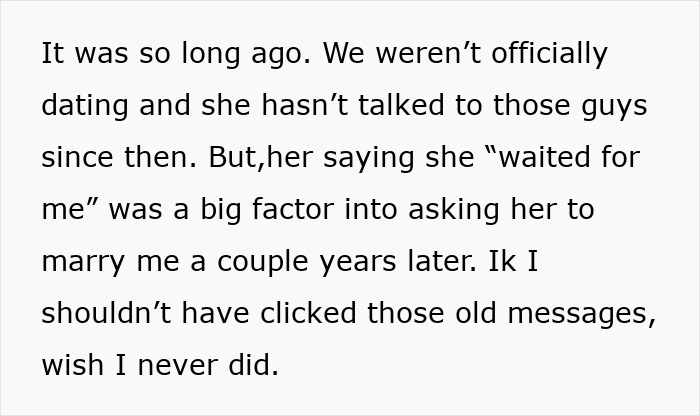 Text about a relationship revelation where a man discovers a lie that impacted his decision to marry. Text about a relationship revelation where a man discovers a lie that impacted his decision to marry.
