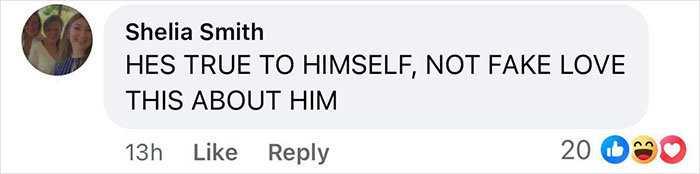 Comment praising authenticity, with likes and reactions. Comment praising authenticity, with likes and reactions.