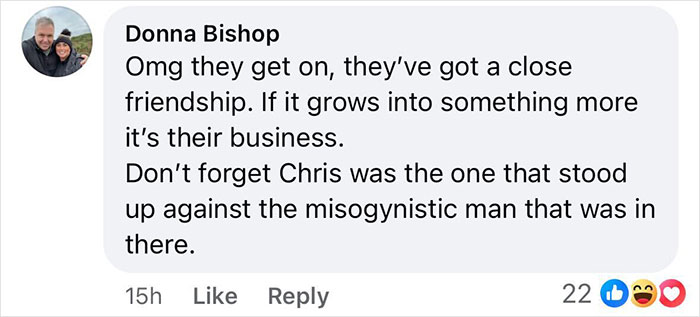 Comment discussing JoJo Siwa's close friendship on Big Brother and Chris's stance against misogyny. Comment discussing JoJo Siwa's close friendship on Big Brother and Chris's stance against misogyny.