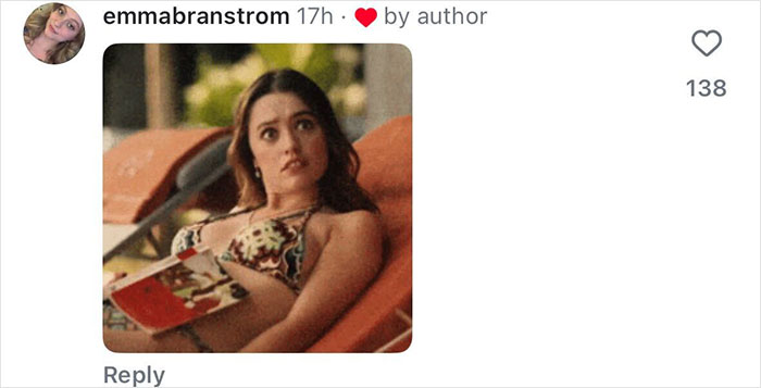 Woman looking shocked, lying on a lounger, meme reaction to Walton Goggins’ photoshoot. Woman looking shocked, lying on a lounger, meme reaction to Walton Goggins’ photoshoot.