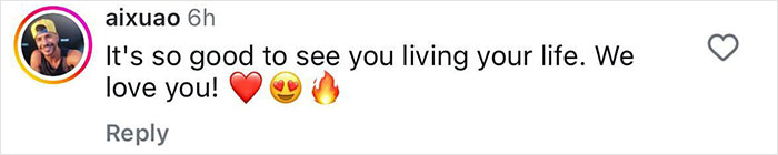 Instagram comment praising Demi Lovato's appearance, featuring heart and flame emojis. Instagram comment praising Demi Lovato's appearance, featuring heart and flame emojis.