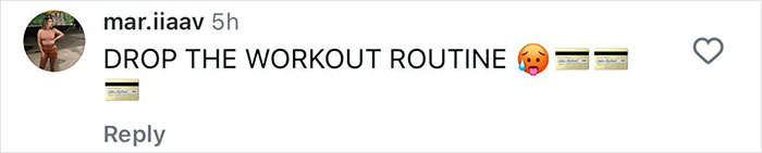 Comment about workout routine with emojis, related to Demi Lovato and Ozempic discussion. Comment about workout routine with emojis, related to Demi Lovato and Ozempic discussion.