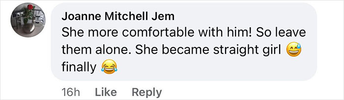 Comment about JoJo Siwa's relationship changes, mentioning comfort and sexuality shift. Comment about JoJo Siwa's relationship changes, mentioning comfort and sexuality shift.