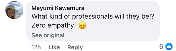 Comment criticizing medical students for lack of empathy about transplant patient. Comment criticizing medical students for lack of empathy about transplant patient.