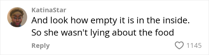 Customer comment highlights empty restaurant interior, referencing food quality. Customer comment highlights empty restaurant interior, referencing food quality.