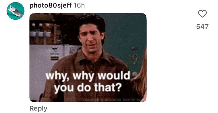 GIF of a man asking "why would you do that?" used as a reaction to Elizabeth Hurley's Easter event. GIF of a man asking "why would you do that?" used as a reaction to Elizabeth Hurley's Easter event.