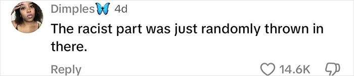 Comment mentioning racism amid adult content daycare controversy, with 14.6K likes. Comment mentioning racism amid adult content daycare controversy, with 14.6K likes.