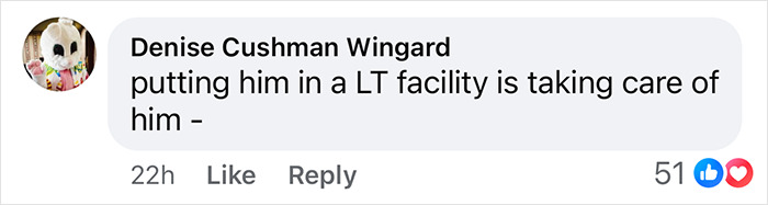 Comment shows support for putting Colin Farrell's son in long-term care facility. Comment shows support for putting Colin Farrell's son in long-term care facility.