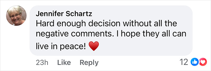 Comment showing support for Colin Farrell's decision regarding his son's long-term care, emphasizing peace and understanding. Comment showing support for Colin Farrell's decision regarding his son's long-term care, emphasizing peace and understanding.