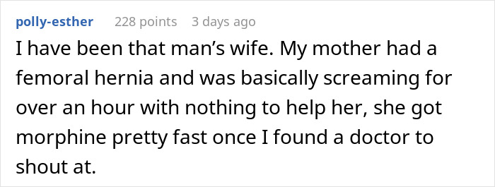 Text describing frustration with lackadaisical doctor, highlighting a patient being ignored until intervention led to care. Text describing frustration with lackadaisical doctor, highlighting a patient being ignored until intervention led to care.