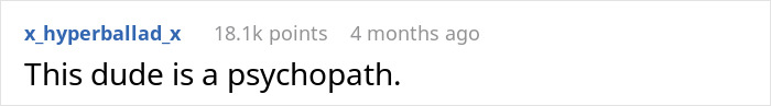 Screenshot of a Reddit comment calling a person a psychopath in a discussion about sleep deprivation in a relationship.