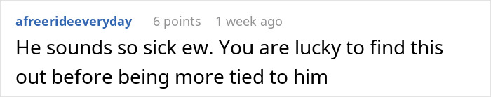 Comment about a relationship ending after a phone discovery, posted by a user named afreerideeveryday. Comment about a relationship ending after a phone discovery, posted by a user named afreerideeveryday.