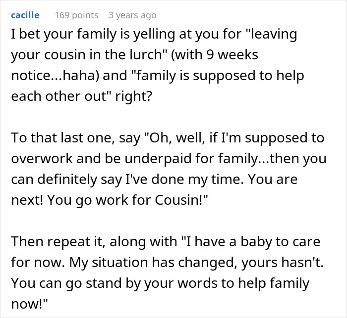 Woman Vows To Never Work With Family Again After Maternity Leave Debacle With Cousin Woman Vows To Never Work With Family Again After Maternity Leave Debacle With Cousin