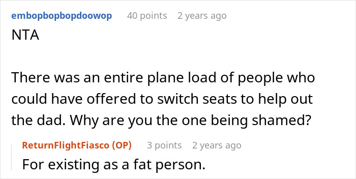 Online discussion about booking two plane seats and being criticized for not sharing. Online discussion about booking two plane seats and being criticized for not sharing.