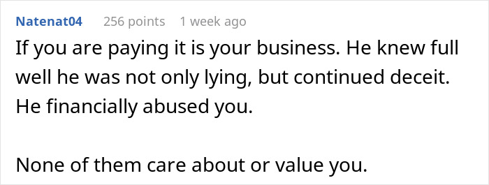 Reddit comment discussing rent money and deceit by boyfriend. Reddit comment discussing rent money and deceit by boyfriend.