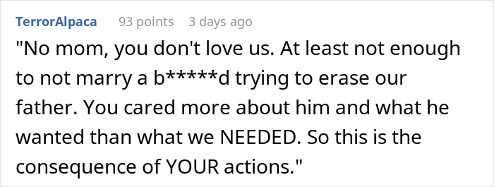 Text message arguing about controlling stepdad, kids upset with mom's decision, indicating family conflict. Text message arguing about controlling stepdad, kids upset with mom's decision, indicating family conflict.