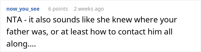 Reddit comment discussing family dynamics and inheritance issues. Reddit comment discussing family dynamics and inheritance issues.