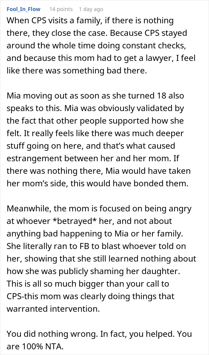 Text discussing CPS involvement after parents display daughter's eating disorder online, causing controversy. Text discussing CPS involvement after parents display daughter's eating disorder online, causing controversy.