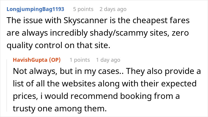 Debate on affordable flights and website trustworthiness in a Skyscanner forum discussion. Debate on affordable flights and website trustworthiness in a Skyscanner forum discussion.