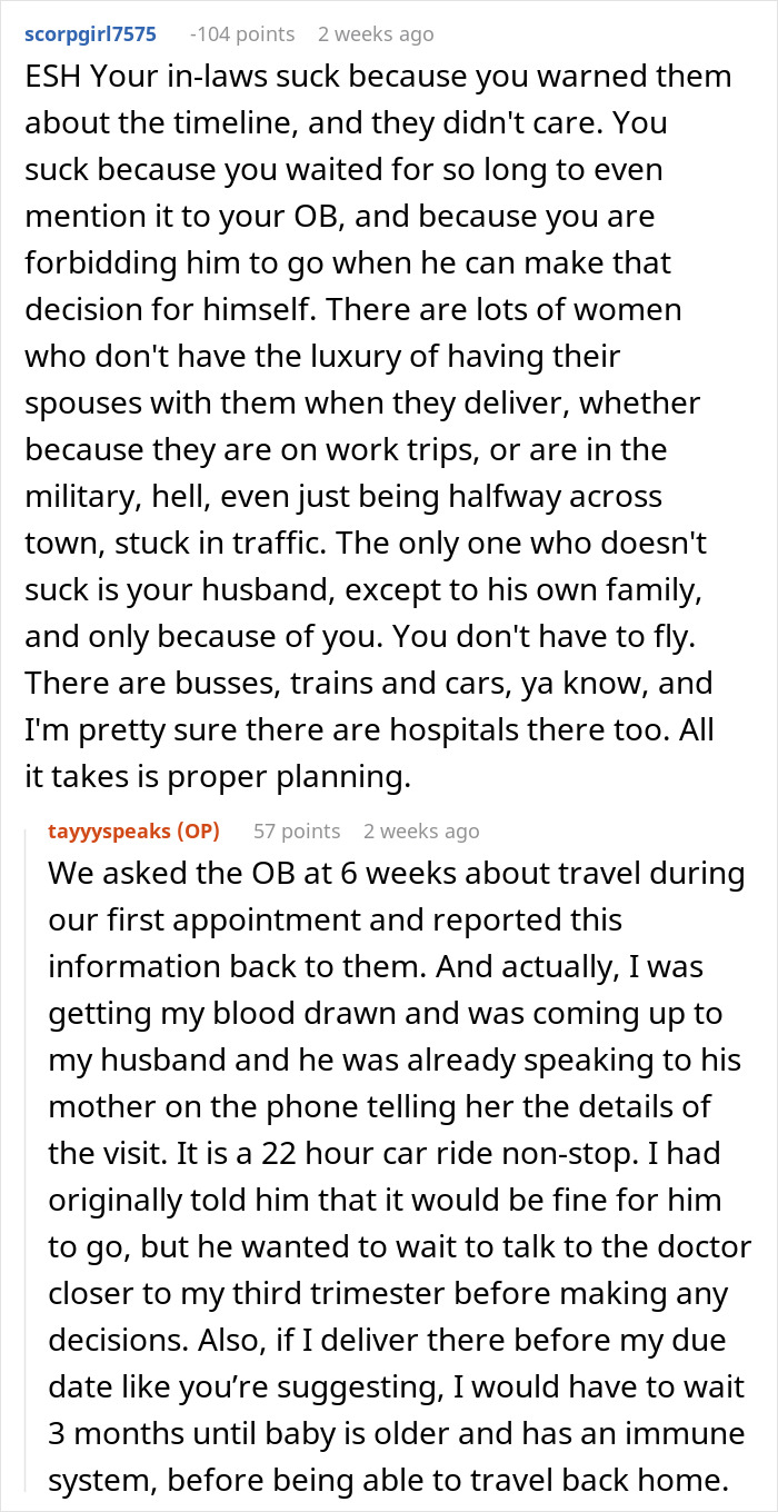 Pregnant mom insists husband misses sister's wedding due date conflict, Reddit argument text exchange. Pregnant mom insists husband misses sister's wedding due date conflict, Reddit argument text exchange.