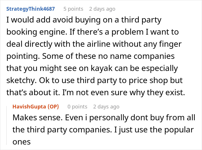 Discussion on avoiding third-party engines for affordable flights. Discussion on avoiding third-party engines for affordable flights.