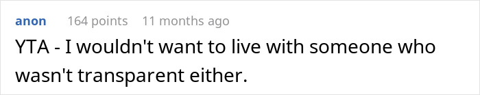 Comment expressing disapproval about a landlord not being transparent with roommates. Comment expressing disapproval about a landlord not being transparent with roommates.