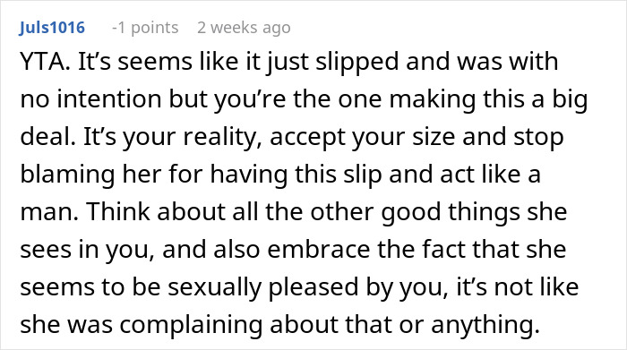 Comment discussing the user's reaction to a marriage issue. Comment discussing the user's reaction to a marriage issue.