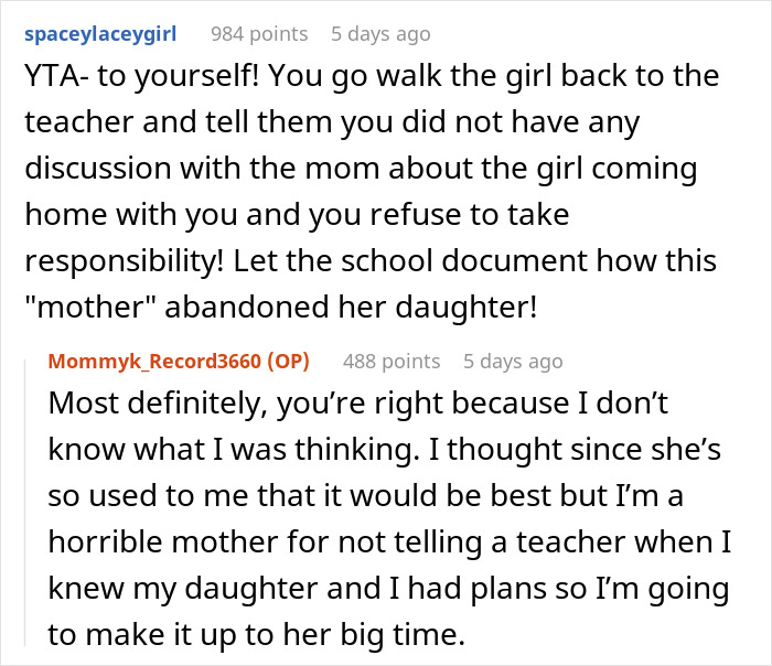 Text messages discussing mom assuming babysitting duties due to past play dates and school responsibility. Text messages discussing mom assuming babysitting duties due to past play dates and school responsibility.