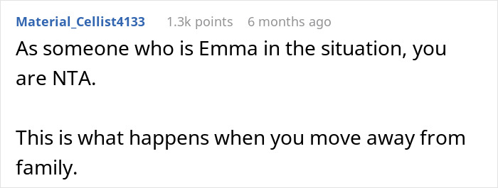 Comment on family dynamics when living far from family obligations. Comment on family dynamics when living far from family obligations.