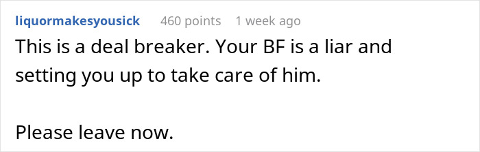 Comment advising woman whose rent money was pocketed by her boyfriend. Comment advising woman whose rent money was pocketed by her boyfriend.