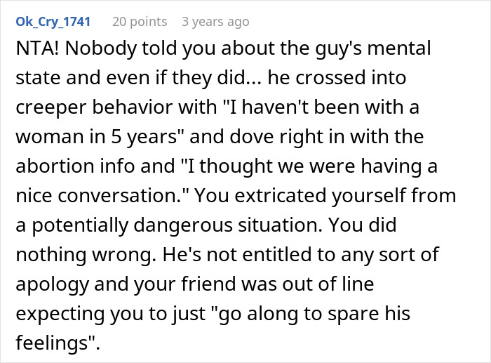 Text conversation about oversharing, with comments defending a woman's decision to set boundaries. Text conversation about oversharing, with comments defending a woman's decision to set boundaries.