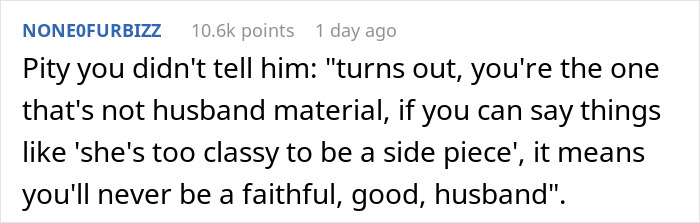 Text post about a breakup, questioning someone's suitability for marriage. Text post about a breakup, questioning someone's suitability for marriage.