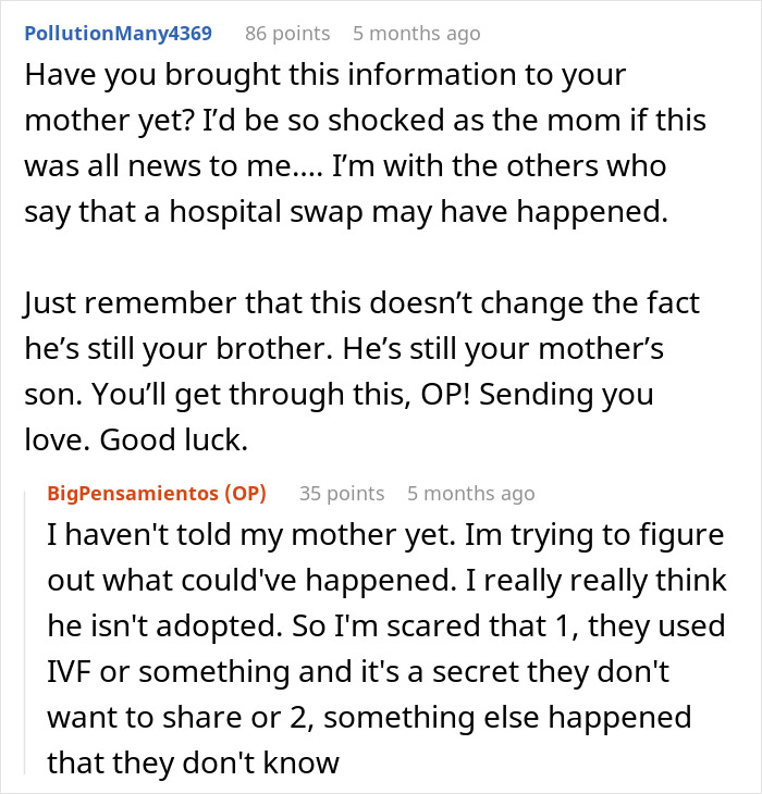Discussion about a woman's shock at unexpected family DNA results on a forum. Discussion about a woman's shock at unexpected family DNA results on a forum.