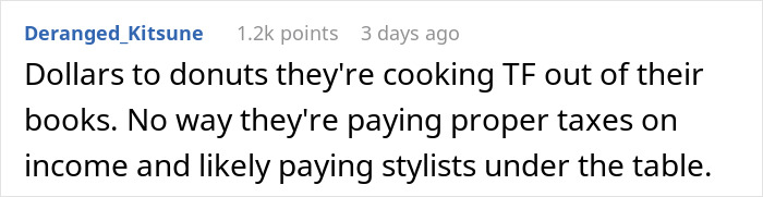 Comment on potential nail salon tax evasion and under-the-table payments. Comment on potential nail salon tax evasion and under-the-table payments.