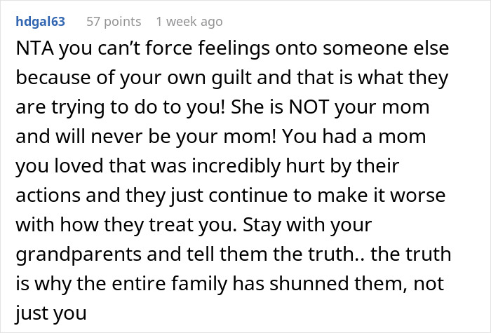 Comment discussing family dynamics and consequence of a stepmom's actions. Comment discussing family dynamics and consequence of a stepmom's actions.