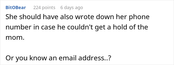 A Reddit comment suggesting a student should write contact details for her laptop collection. A Reddit comment suggesting a student should write contact details for her laptop collection.