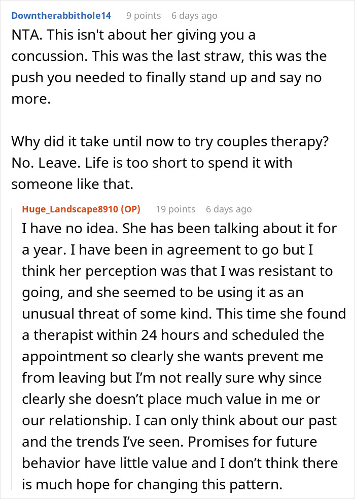 Reddit thread discussing relationship issues after a wife threw a box at her husband in anger. Reddit thread discussing relationship issues after a wife threw a box at her husband in anger.