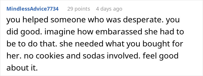 Text from a comment discussing a good deed snowballing into a bigger event. Text from a comment discussing a good deed snowballing into a bigger event.