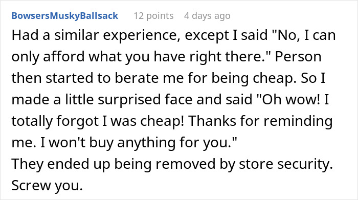 Reddit comment about an experience with trying to do something nice that escalated, part of an accidental charity event discussion. Reddit comment about an experience with trying to do something nice that escalated, part of an accidental charity event discussion.