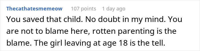 Comment discussing parenting and eating disorder issues in response to an online post. Comment discussing parenting and eating disorder issues in response to an online post.